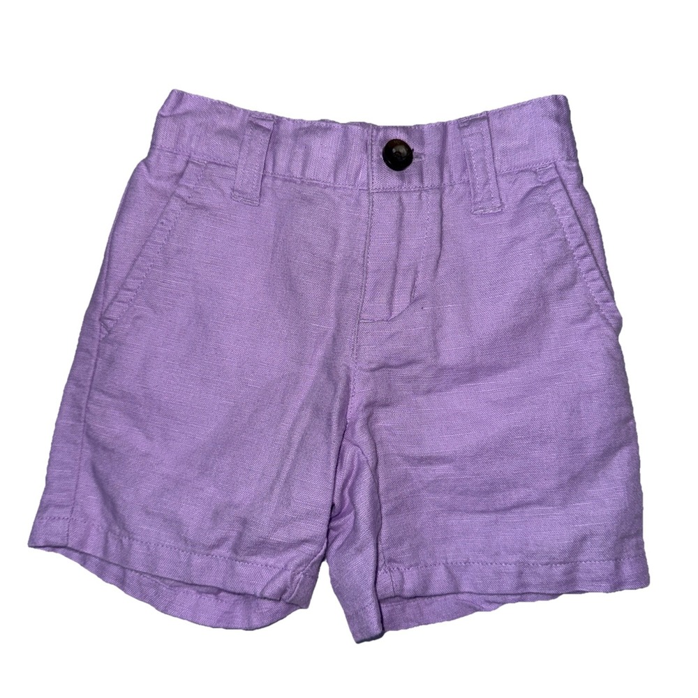 Janie & Jack Baby Boys' Lavender Linen Blend ‎ Shorts Size 3-6 Months